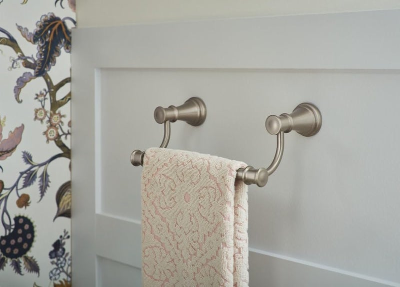 Moen YB6486NL Belfield 9-Inch Bathroom Hand Towel Bar, Polished Nickel - Image 2